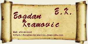 Bogdan Kramović vizit kartica